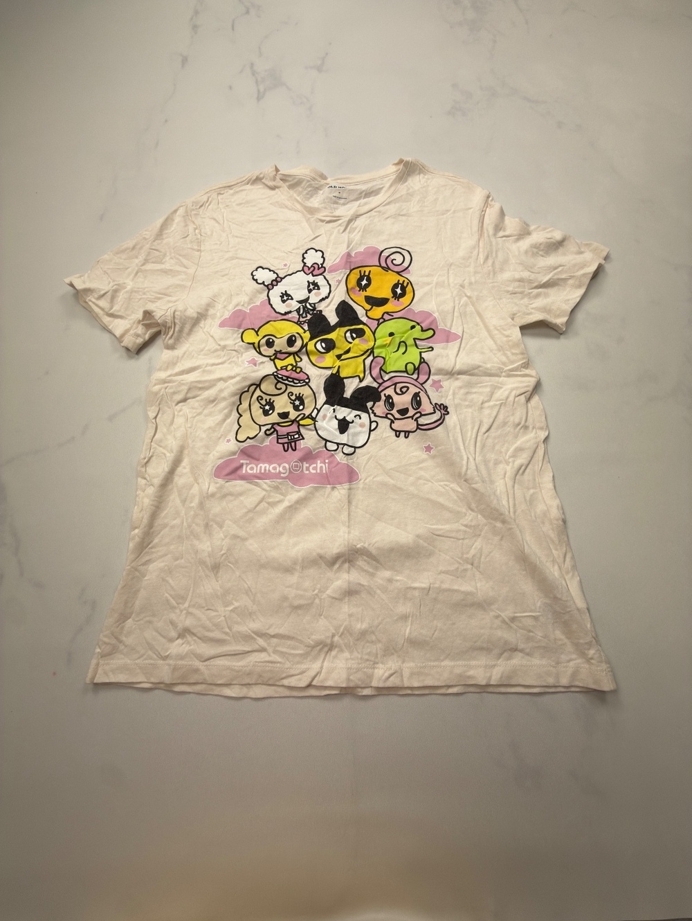 Old Navy Tameguchi Graphic Tee Cream 2000s Retro - Womens M